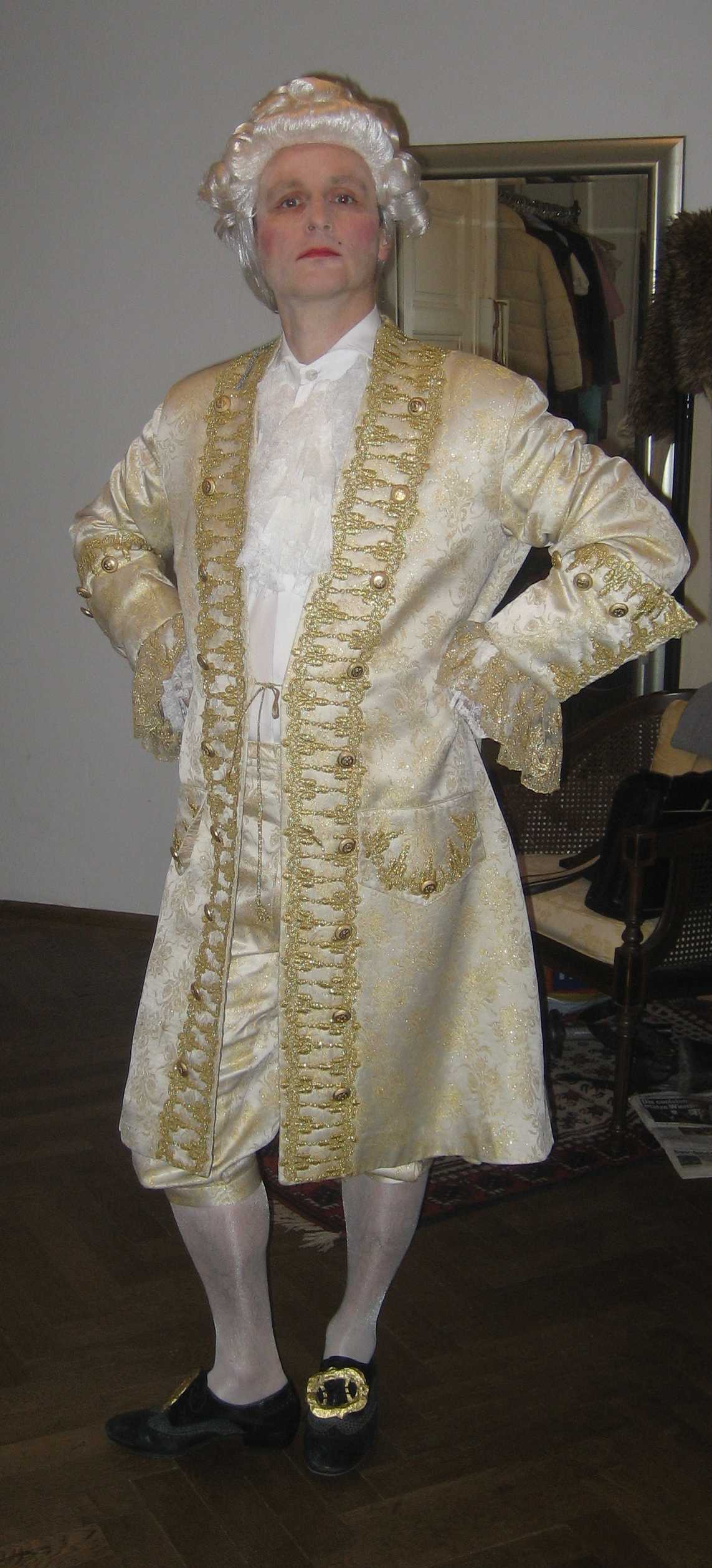 Selbstgeschneidertes Barockkostüm für Ball
