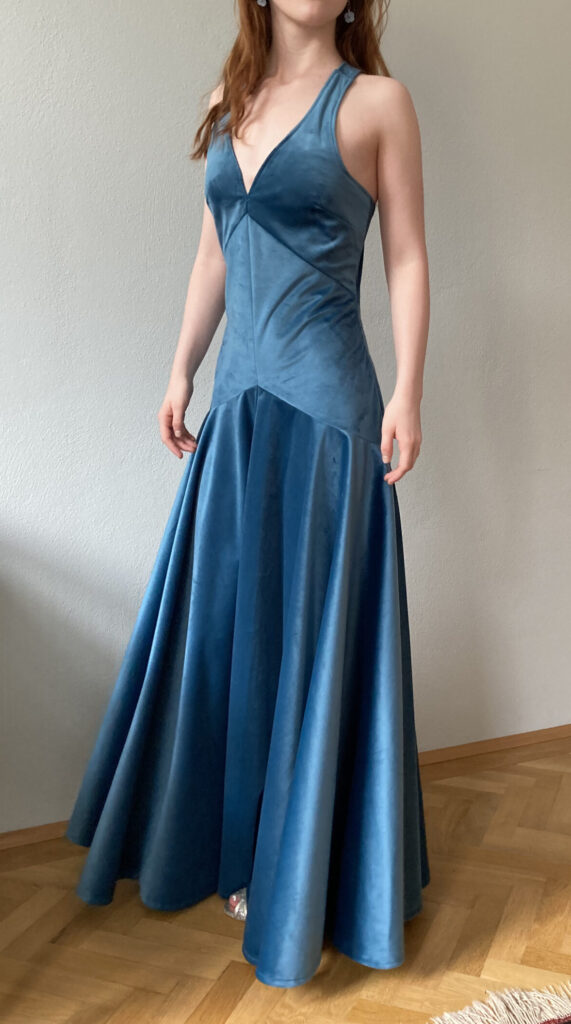 Abendkleid petrol